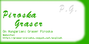 piroska graser business card